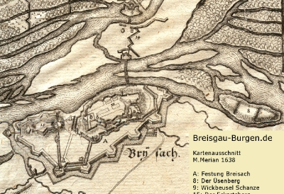 Festung Breisach 1638 - M. Merian