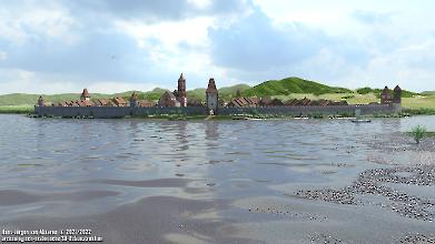 Neuenburg_am_Rhein_um_1500_-_archologisch-historische_3D_Rekonstruktion_von_Hans-Jrgen_van_Akkeren