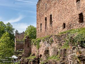 309A4713 Elsass Burg Rathsamhausen (links) und Burg Lutzelbourg (rechts)