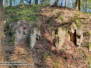 Kirnburg - Befund der Brückenwiderlager im Vorwerkgraben