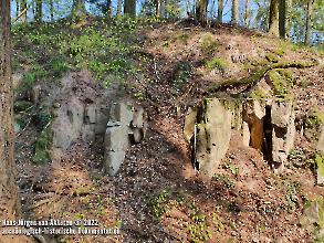 Kirnburg - Befund der Brückenwiderlager im Vorwerkgraben